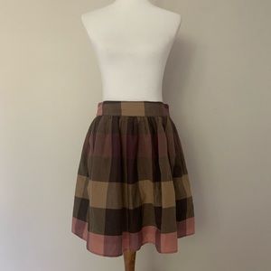 Plaid circle skirt